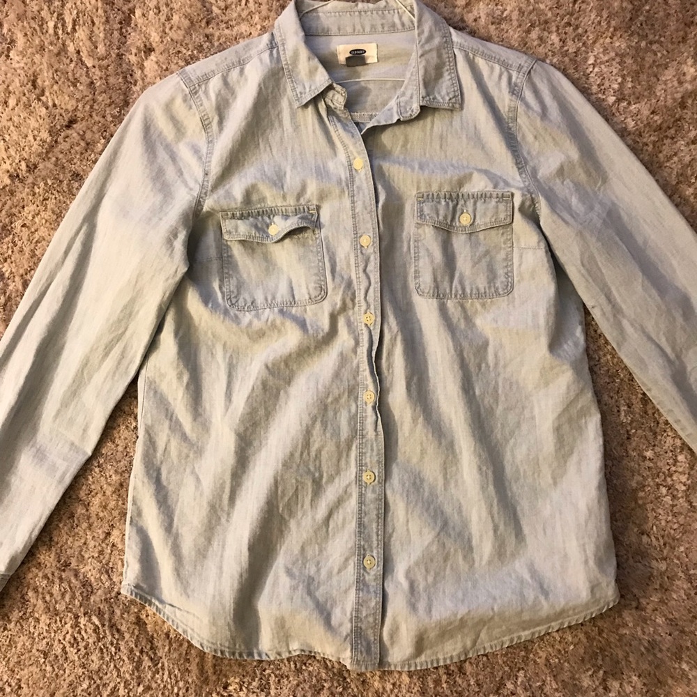 Blue button-up